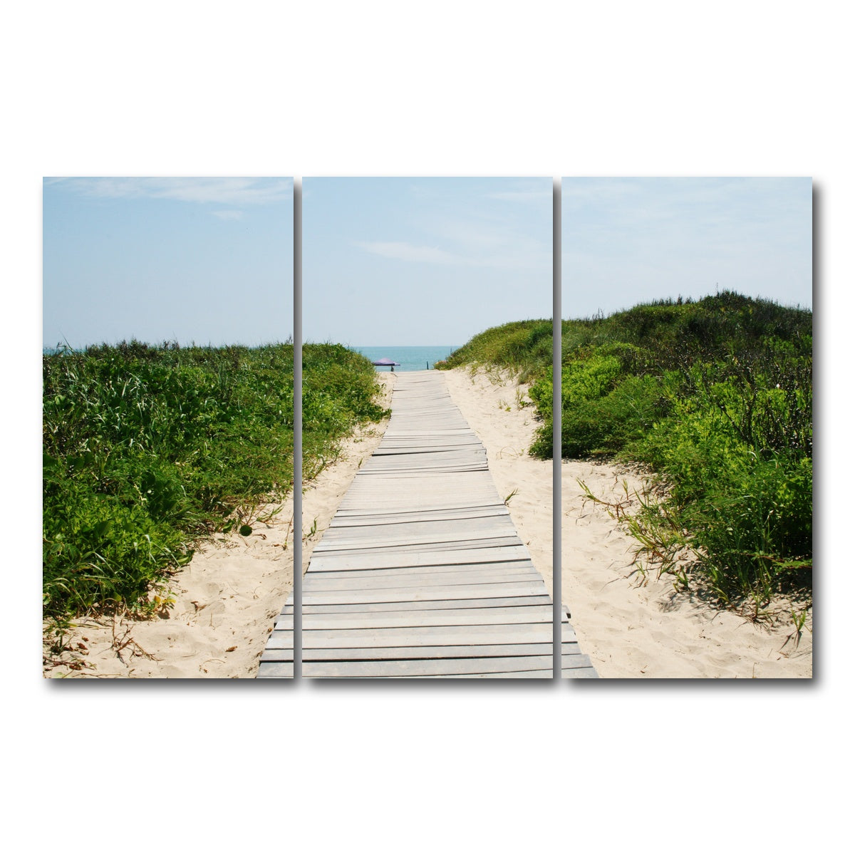 AUTO-MOCKUP WHITE | Padre Island Boardwalk | 3 Piece | Gallery Wrap Canvas | group=12x24