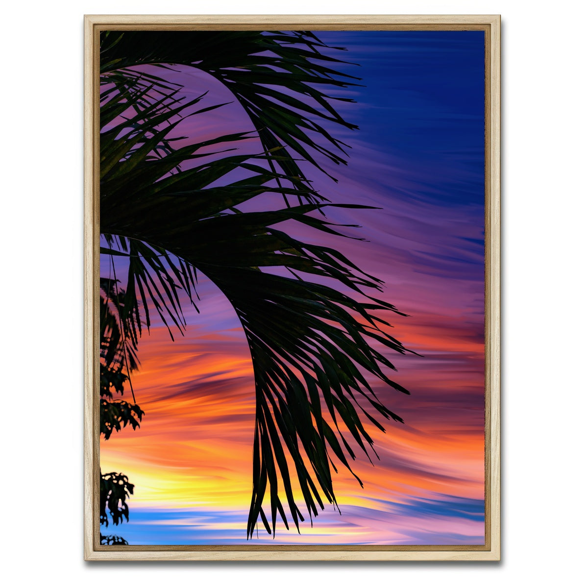 AUTO-MOCKUP WHITE | Painted Palm | 1 Piece | Natural Framed Canvas | group=3x4