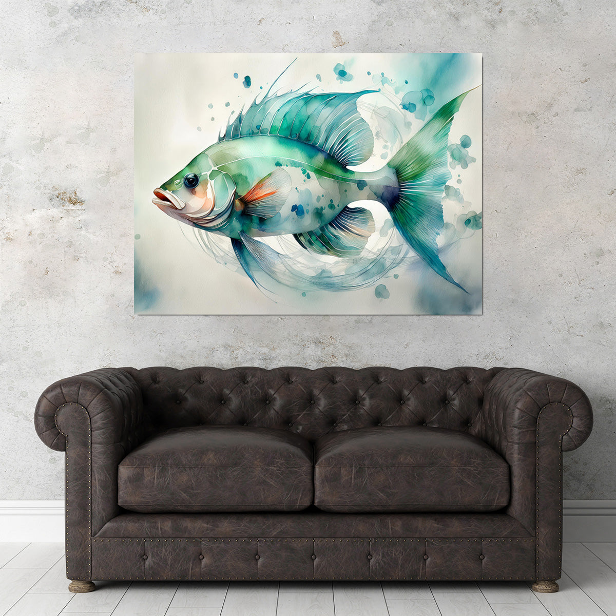 Saltwater Fish Painting Wall Art