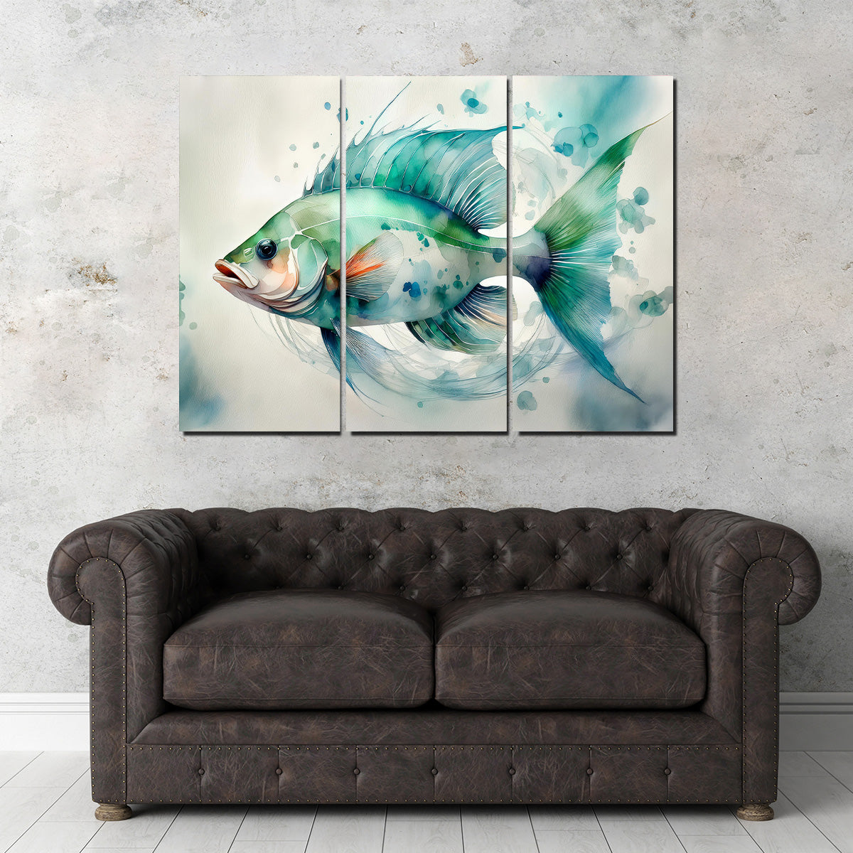 Saltwater Fish Painting Wall Art