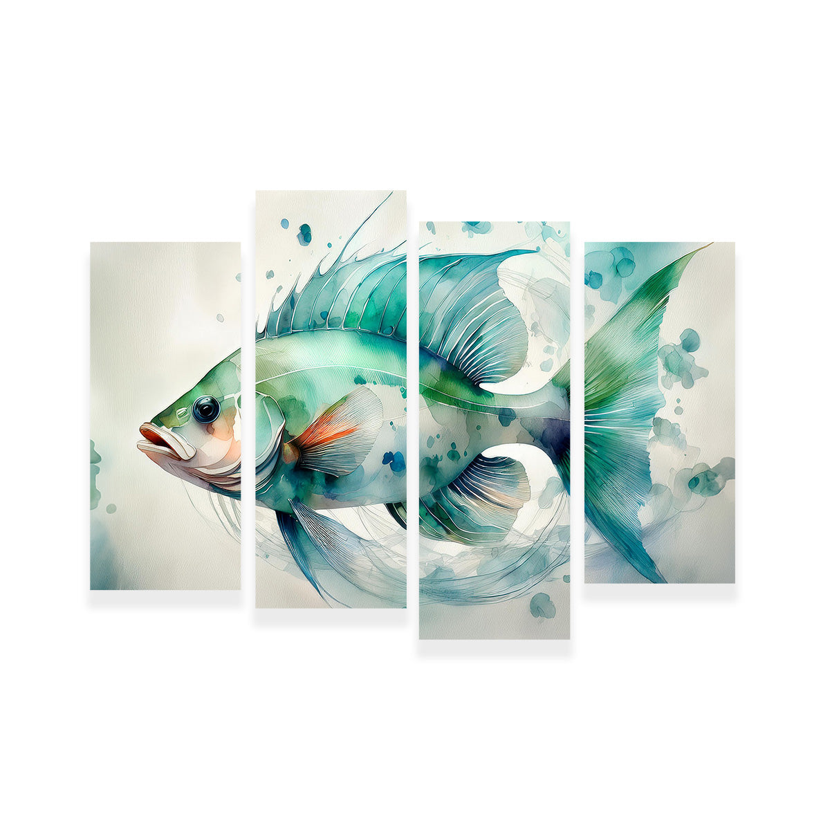 Saltwater Fish Painting Wall Art