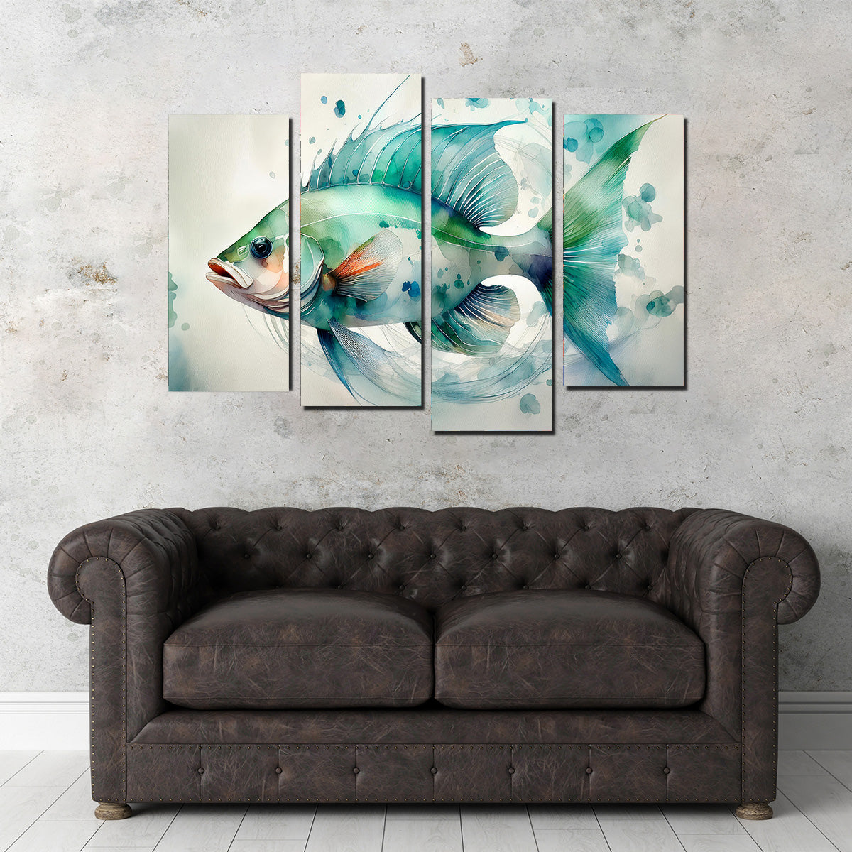 Saltwater Fish Painting Wall Art