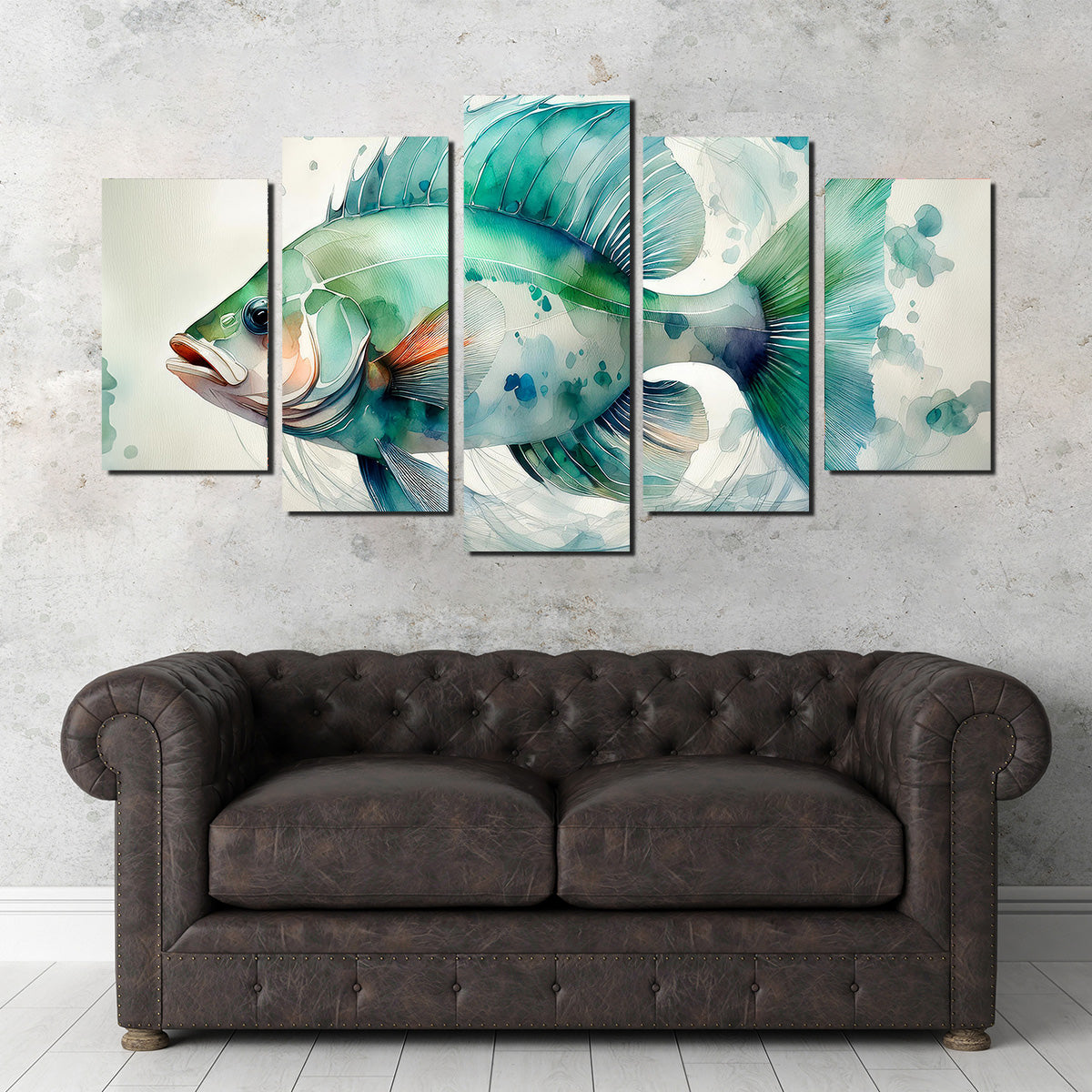 Saltwater Fish Painting Wall Art
