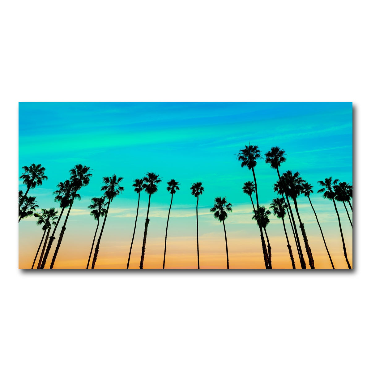 AUTO-MOCKUP WHITE | Palm tree Sunset Santa Barbara | 1 Piece | Gallery Wrap Canvas | group=2x1