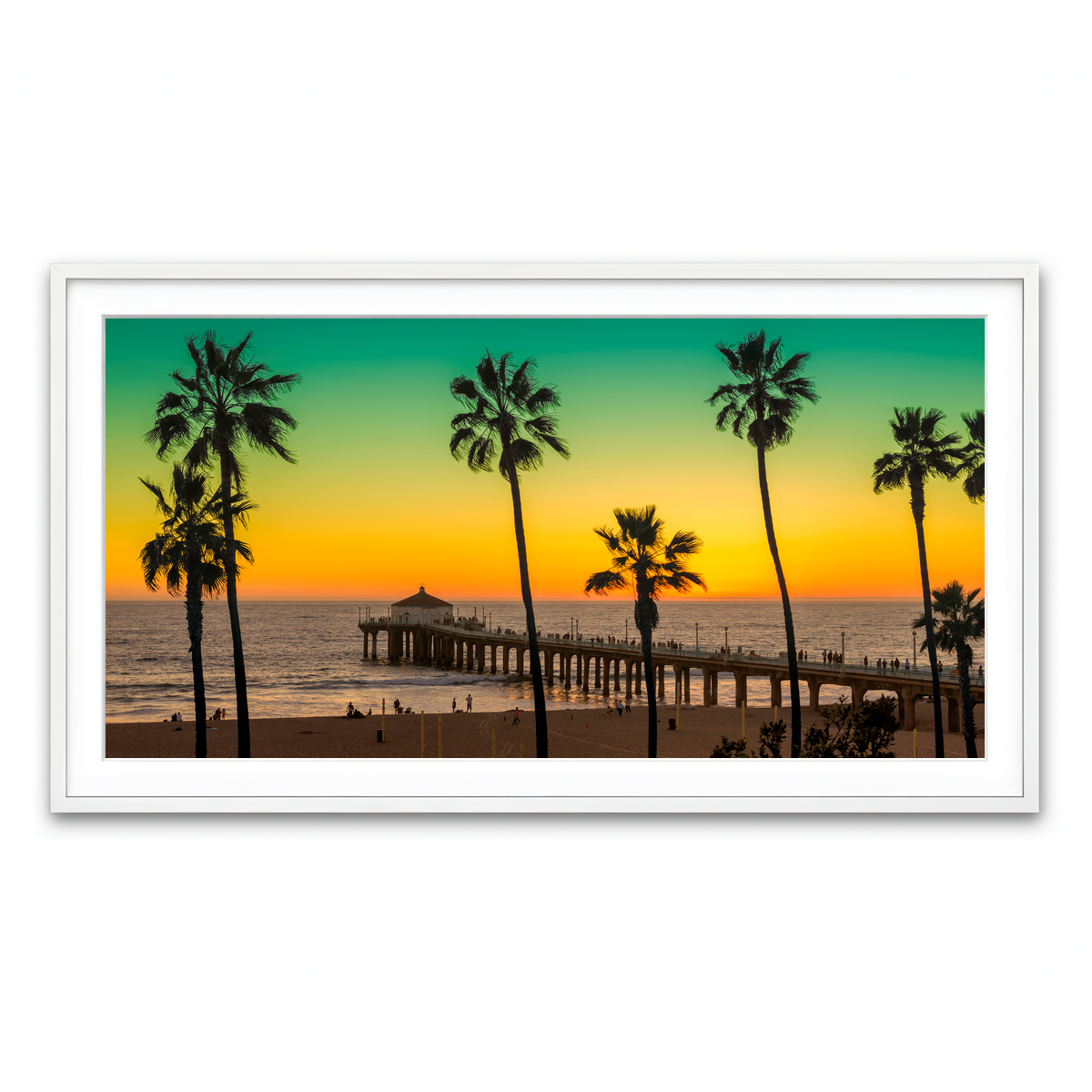 Framed Print 2x1 White