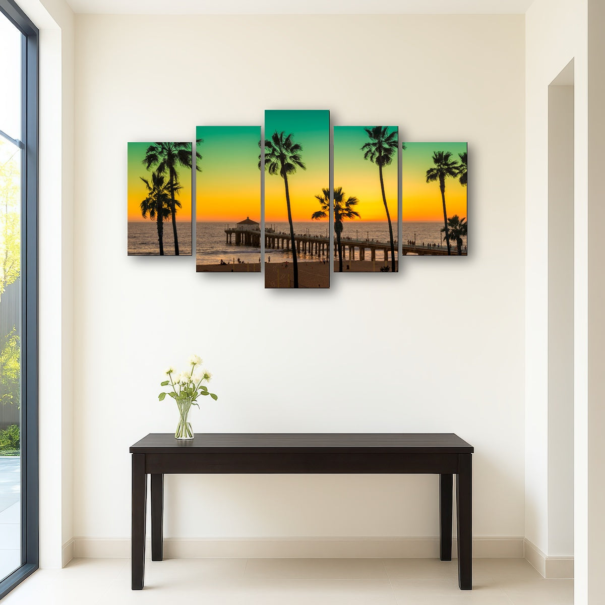 AUTO-MOCKUP ROOM | Palm trees and Pier on Manhattan Beach