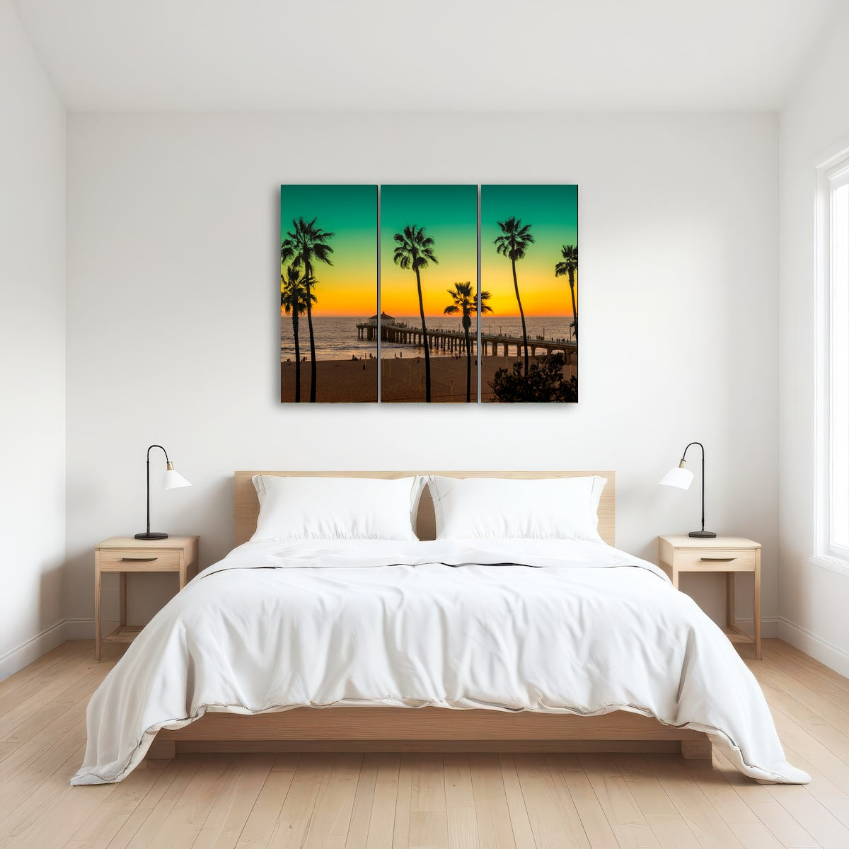 AUTO-MOCKUP ROOM | Palm trees and Pier on Manhattan Beach