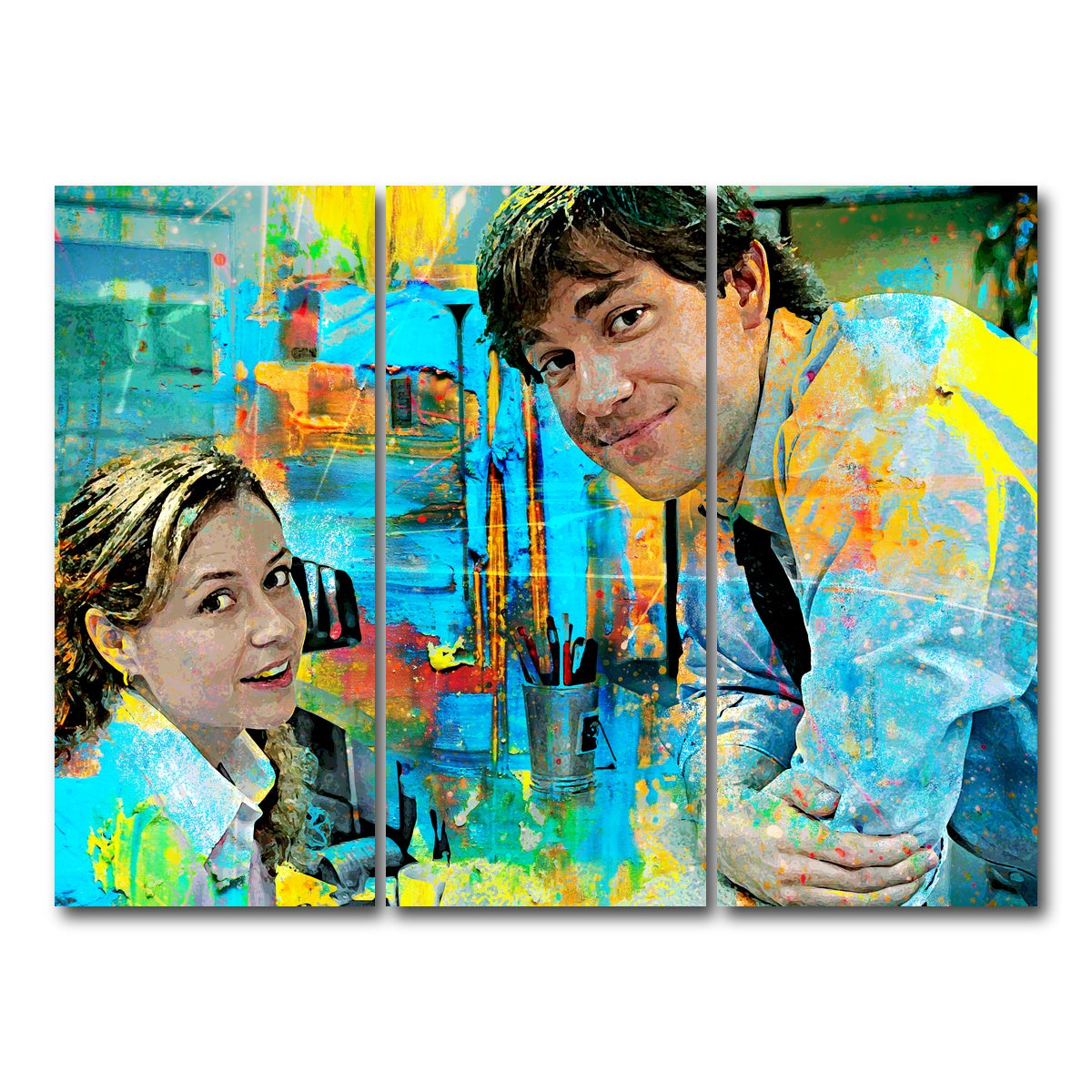AUTO-MOCKUP WHITE | Pam & Jim | 3 Piece | Gallery Wrap Canvas | group=8x18