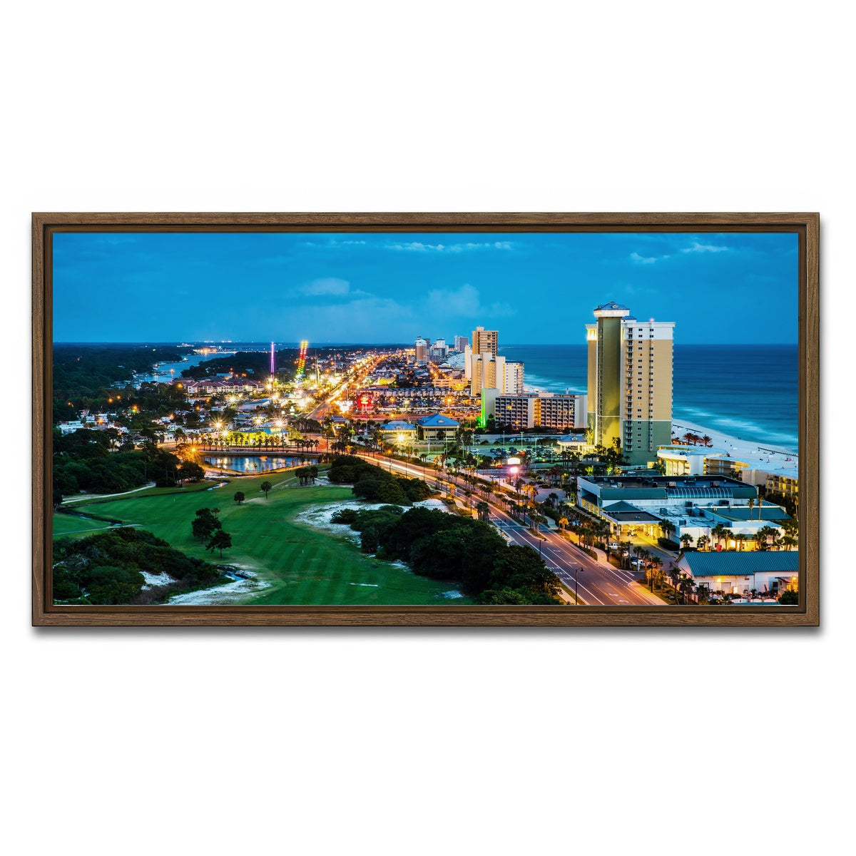 AUTO-MOCKUP WHITE | Panama City Beach | 1 Piece | Walnut Framed Canvas | group=2x1