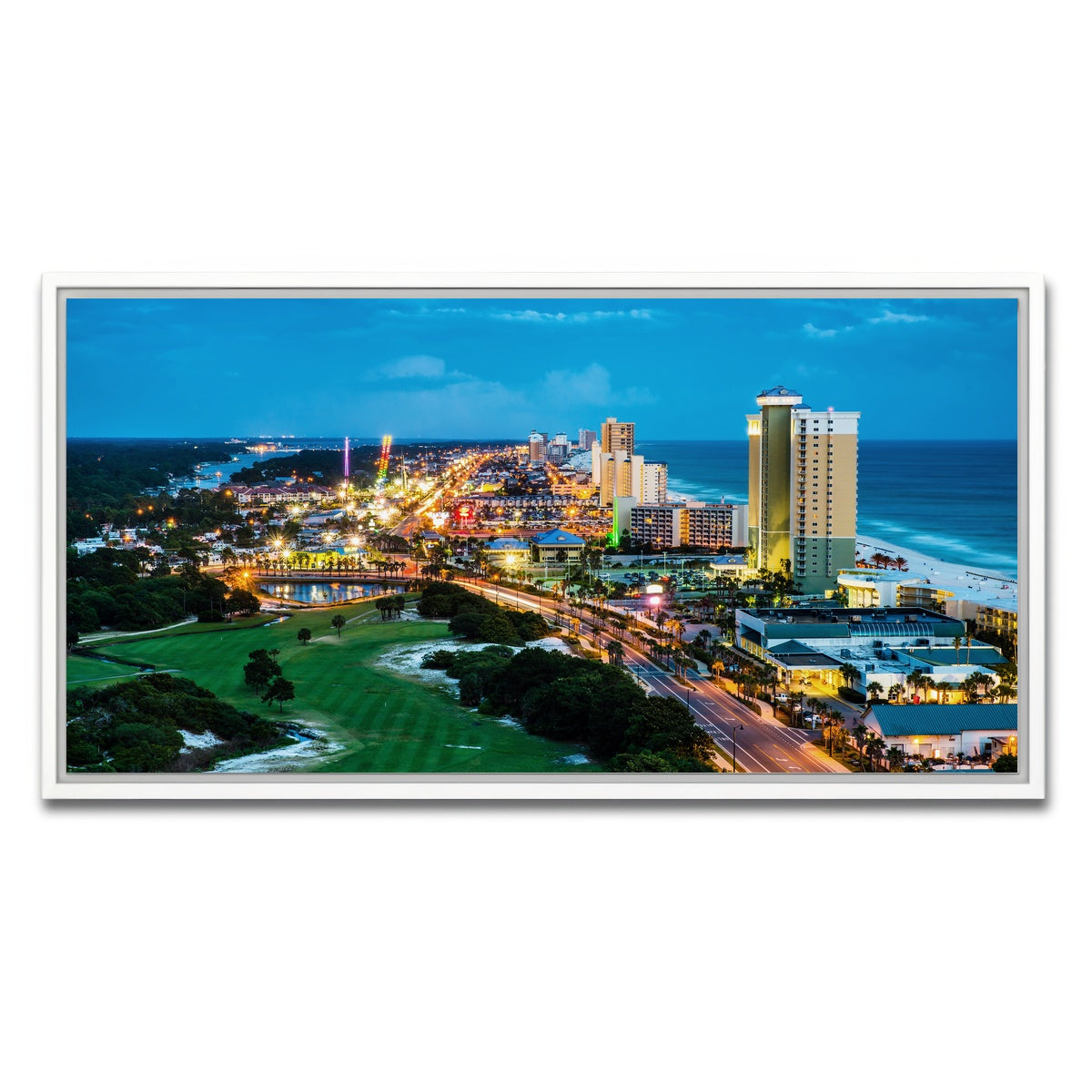 AUTO-MOCKUP WHITE | Panama City Beach | 1 Piece | White Framed Canvas | group=2x1