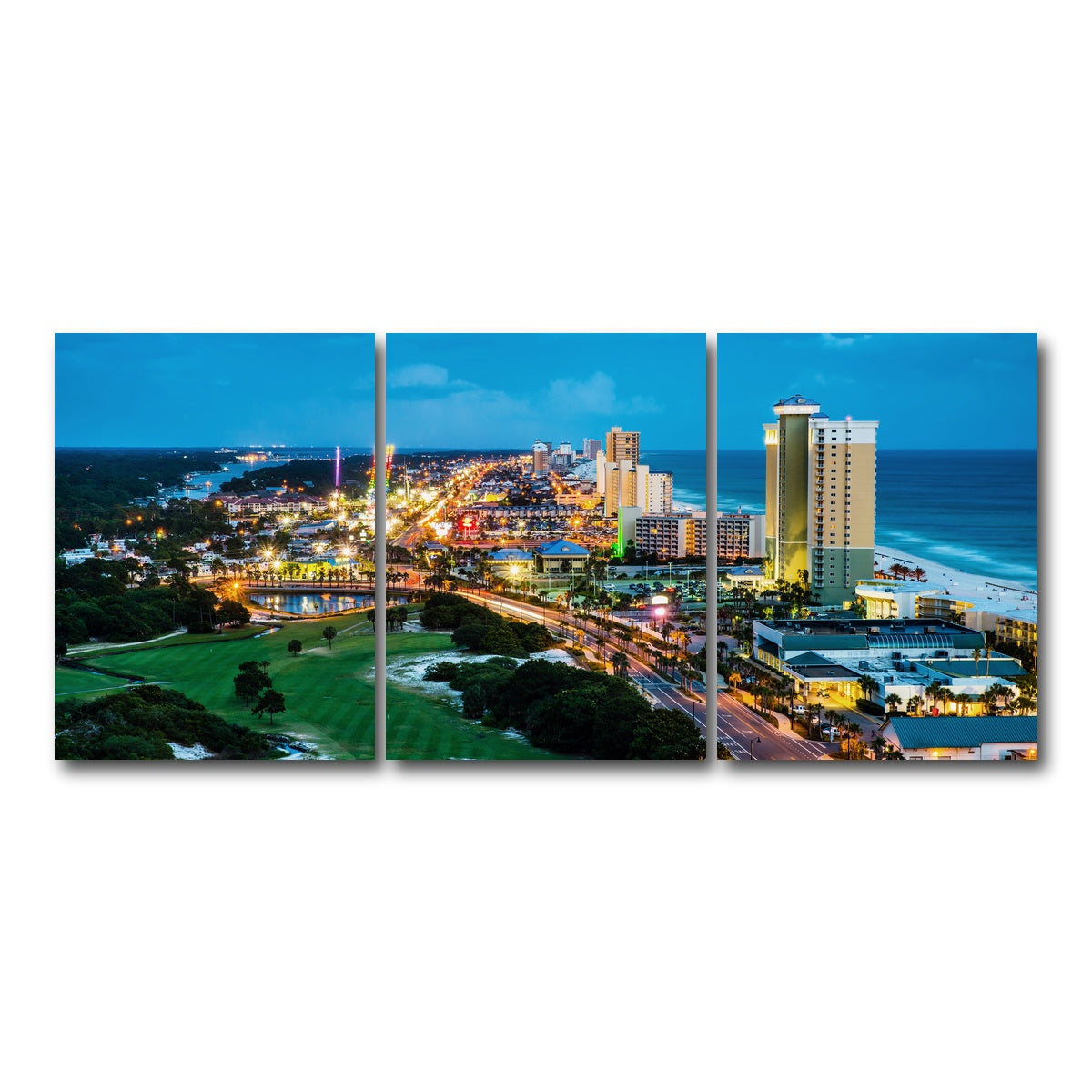 AUTO-MOCKUP WHITE | Panama City Beach | 3 Piece | Gallery Wrap Canvas | group=18x24