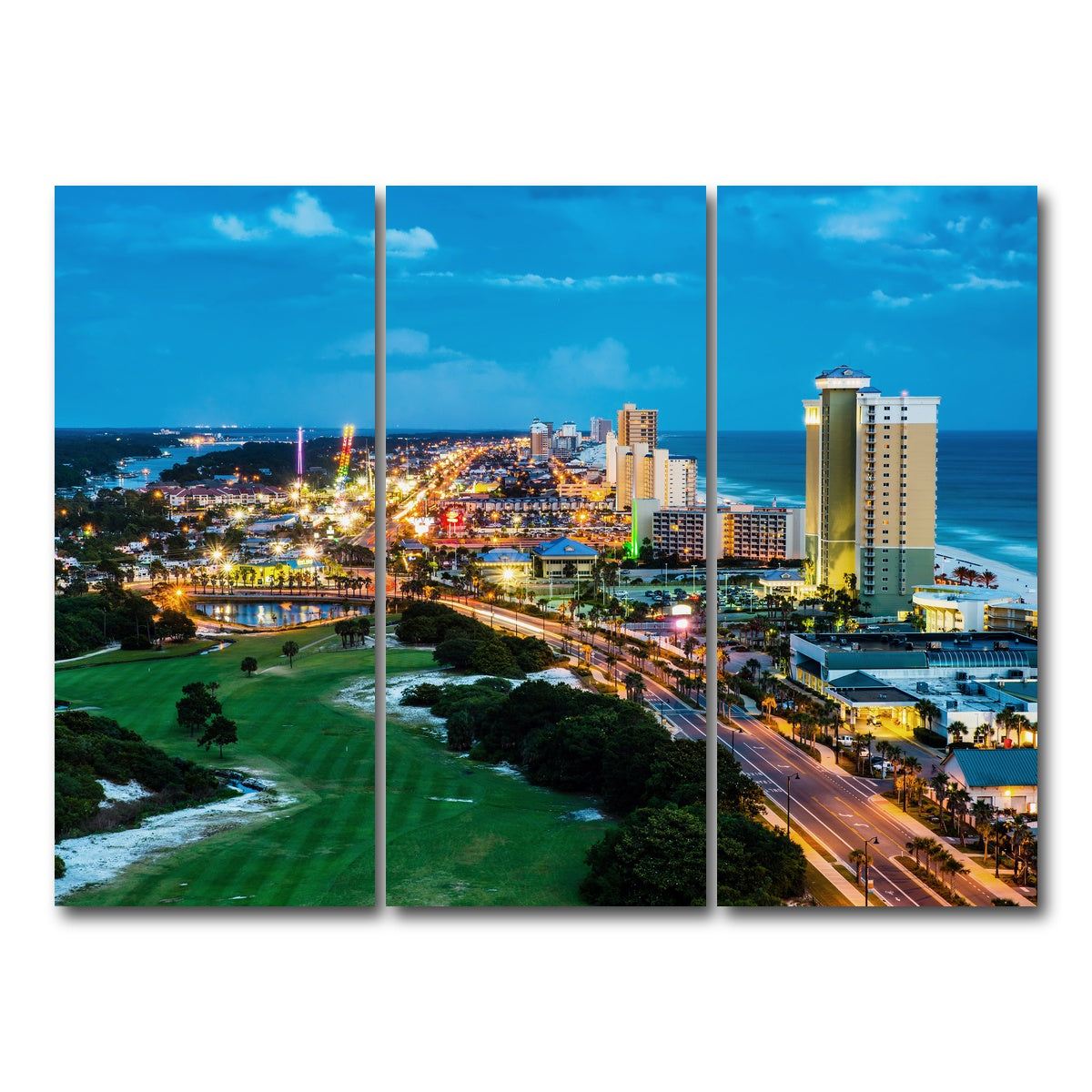 AUTO-MOCKUP WHITE | Panama City Beach | 3 Piece | Gallery Wrap Canvas | group=8x18