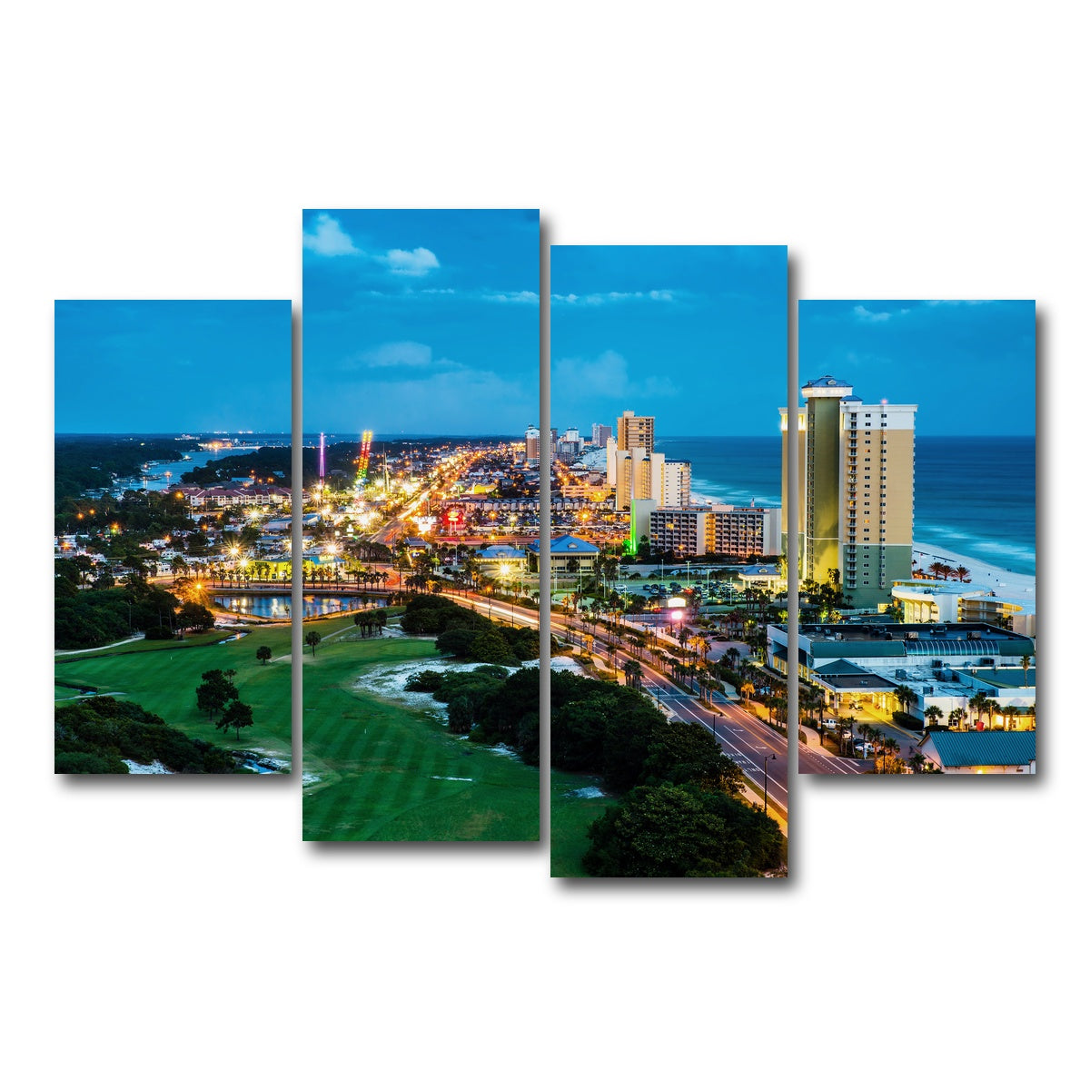 AUTO-MOCKUP WHITE | Panama City Beach | 4 Piece | Gallery Wrap Canvas | group=4_short