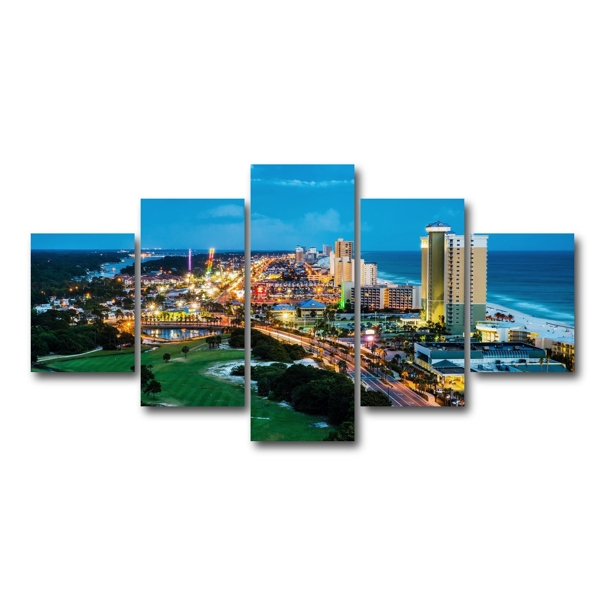 AUTO-MOCKUP WHITE | Panama City Beach | 5 Piece | Gallery Wrap Canvas | group=5_short