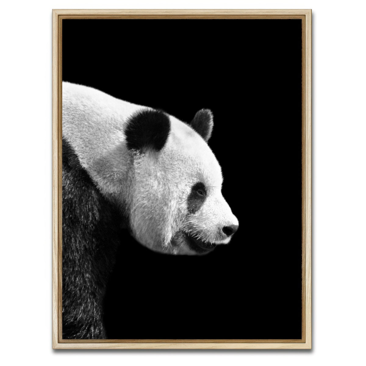 AUTO-MOCKUP WHITE | Panda | 1 Piece | Natural Framed Canvas | group=3x4
