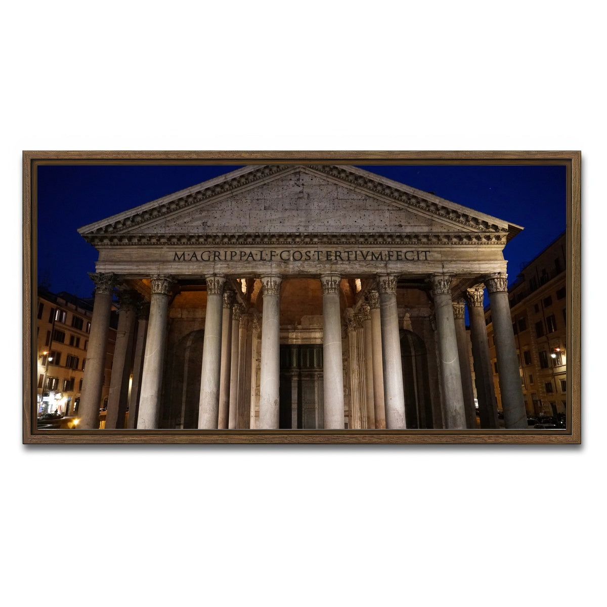 AUTO-MOCKUP WHITE | Pantheon | 1 Piece | Walnut Framed Canvas | group=2x1
