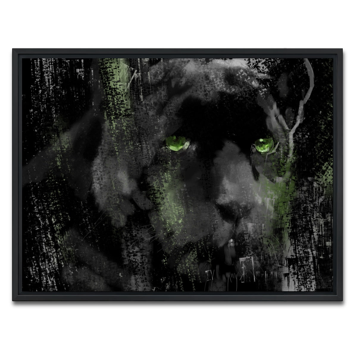 AUTO-MOCKUP WHITE | Panther | 1 Piece | Black Framed Canvas | group=4x3