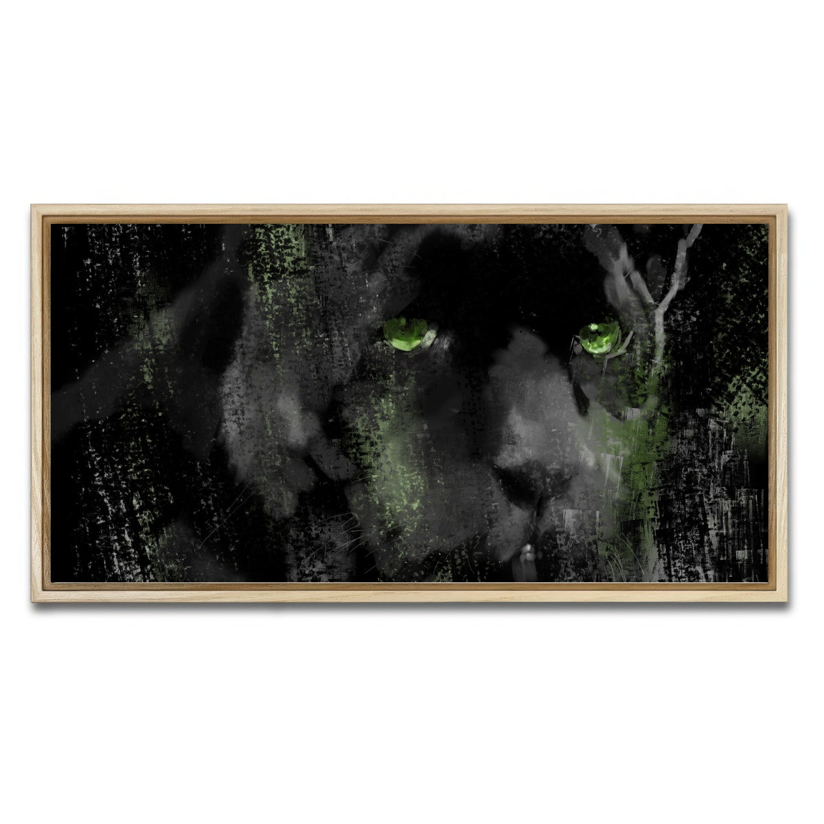 AUTO-MOCKUP WHITE | Panther | 1 Piece | Natural Framed Canvas | group=2x1