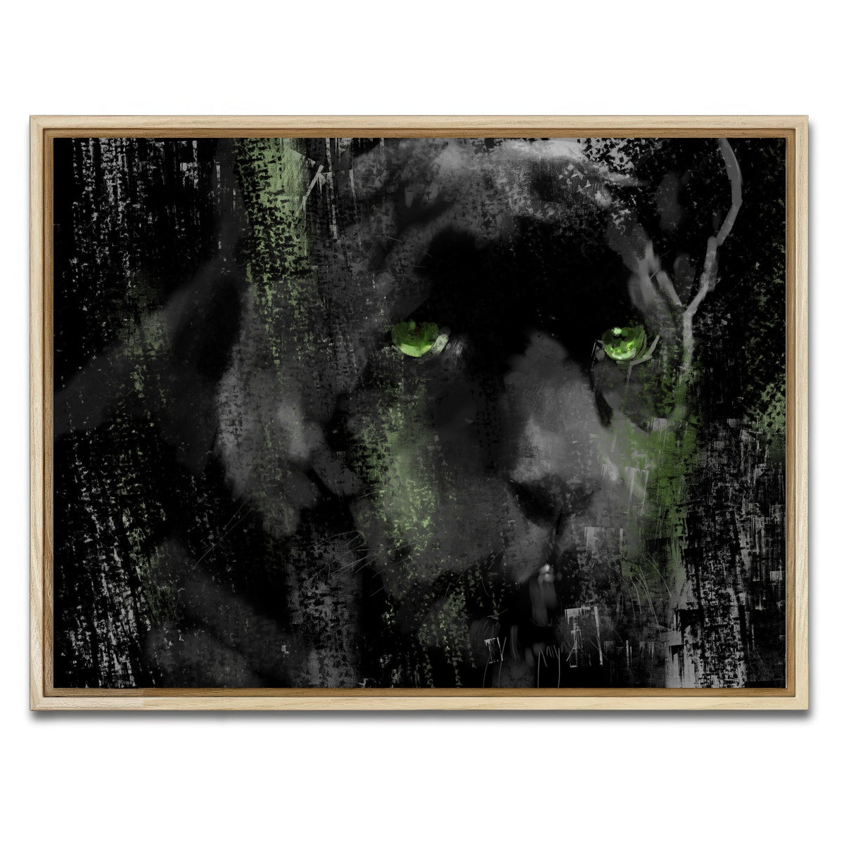 AUTO-MOCKUP WHITE | Panther | 1 Piece | Natural Framed Canvas | group=4x3