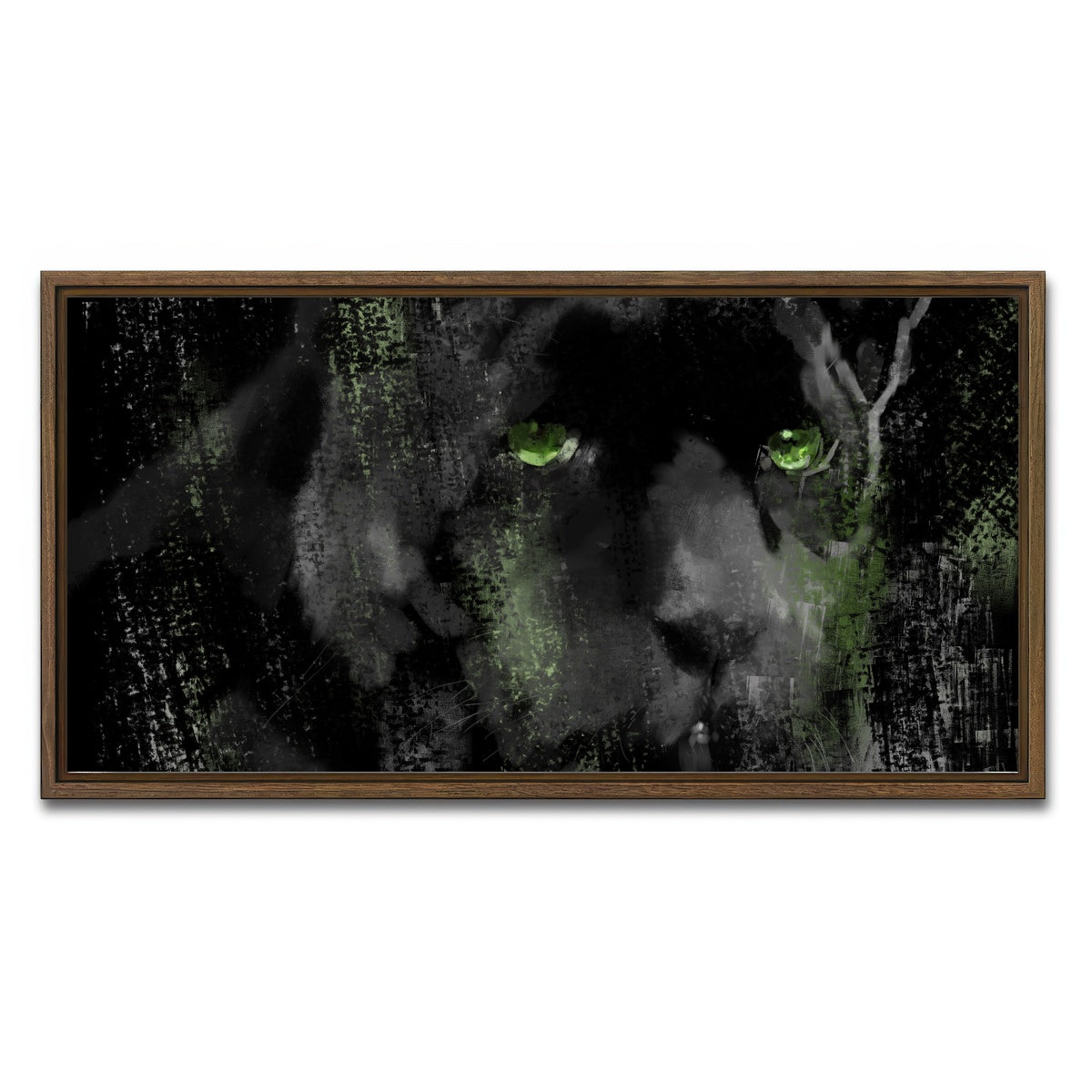 AUTO-MOCKUP WHITE | Panther | 1 Piece | Walnut Framed Canvas | group=2x1