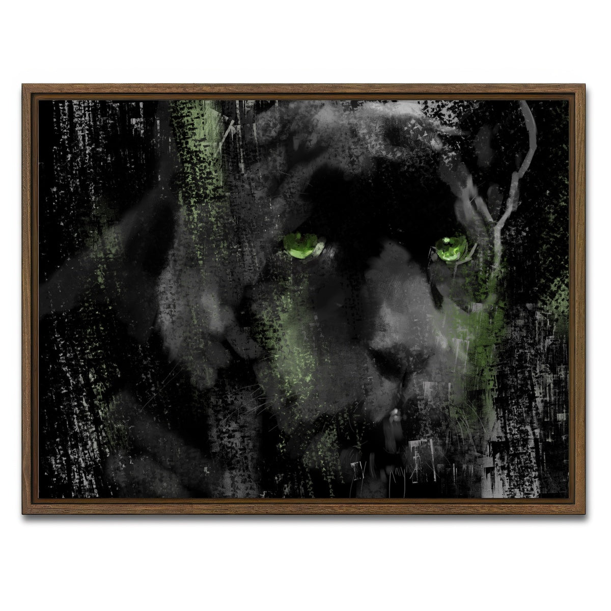 AUTO-MOCKUP WHITE | Panther | 1 Piece | Walnut Framed Canvas | group=4x3
