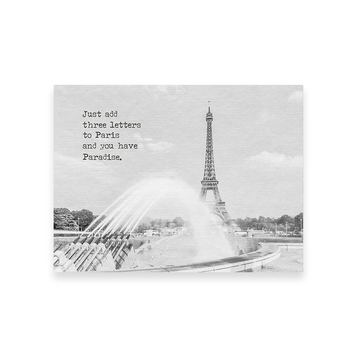 Paradise - Paris Eiffel Tower Wall Art