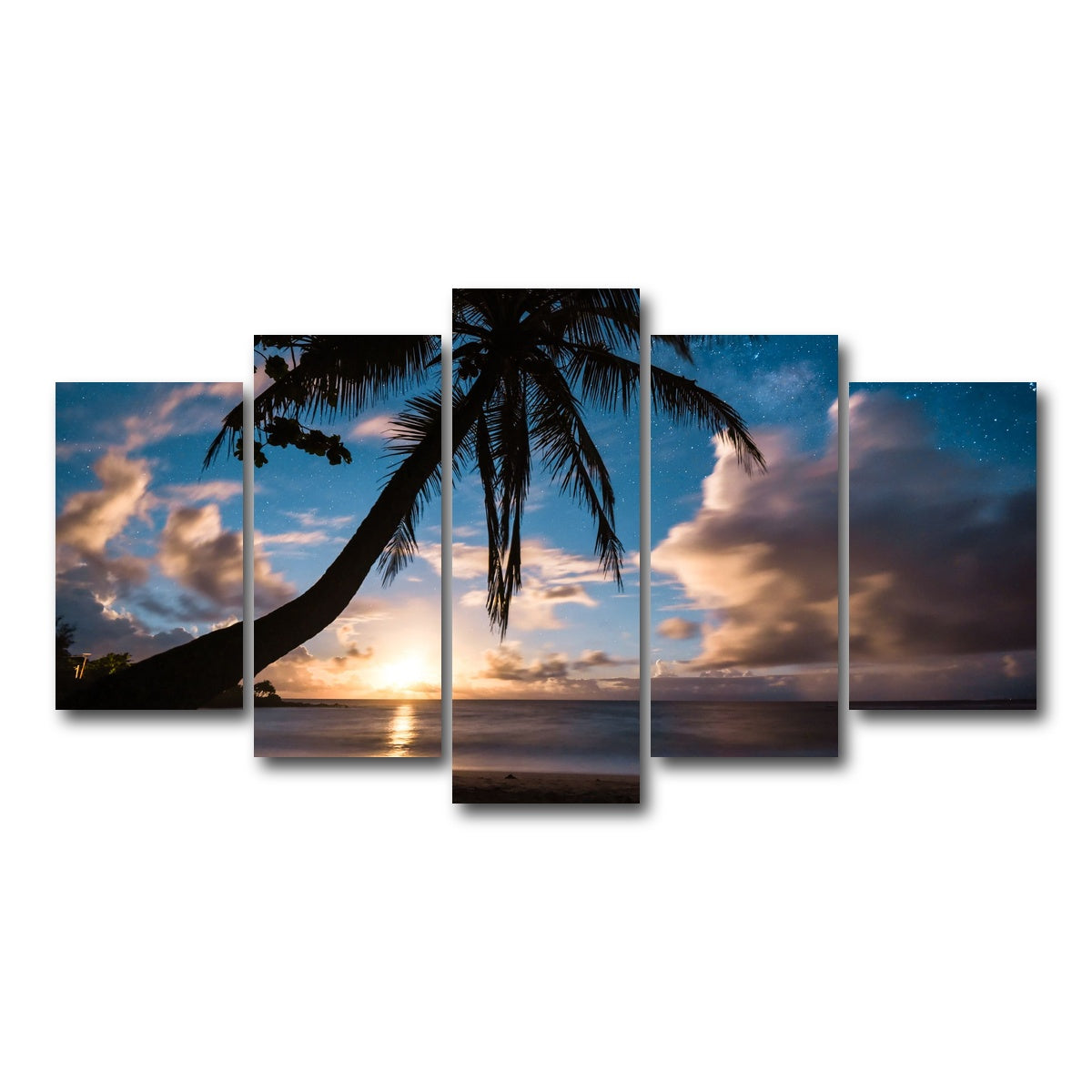 AUTO-MOCKUP WHITE | Paradise at Night | 5 Piece | Gallery Wrap Canvas | group=5_normal