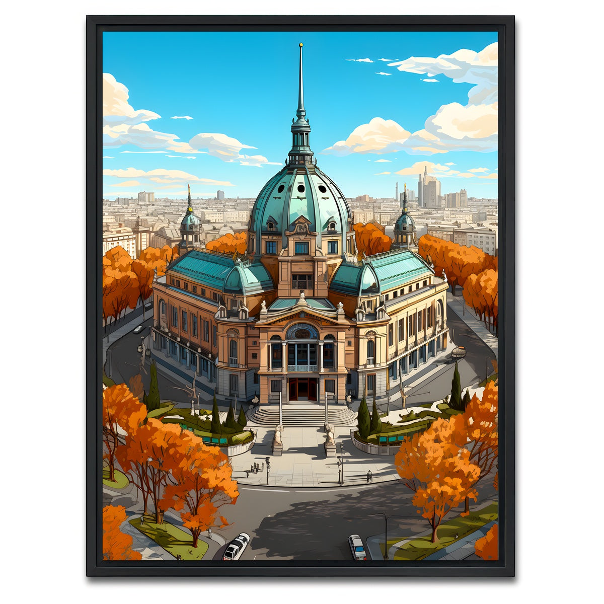 AUTO-MOCKUP WHITE | Paris - Petit Palais | 1 Piece | Black Framed Canvas | group=3x4