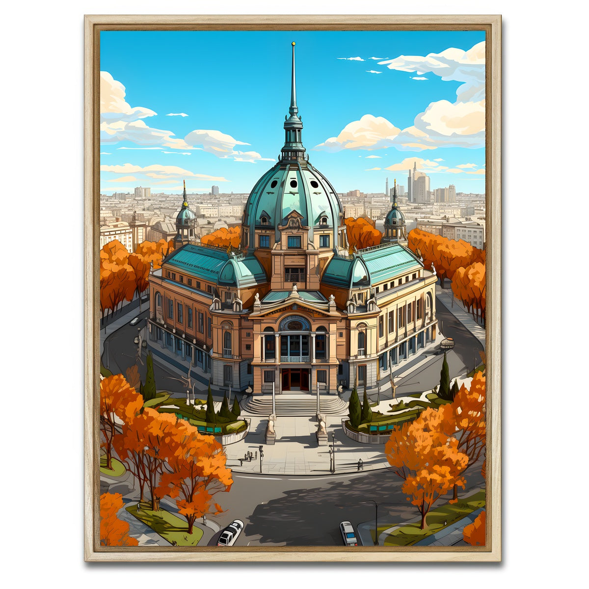 AUTO-MOCKUP WHITE | Paris - Petit Palais | 1 Piece | Natural Framed Canvas | group=3x4