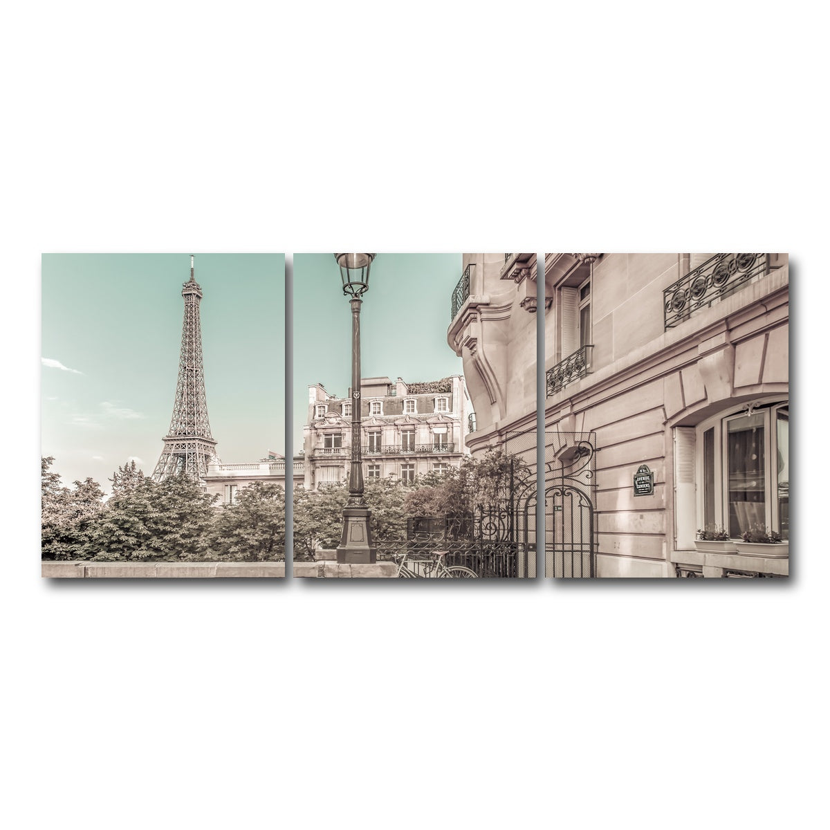 AUTO-MOCKUP WHITE | Paris Charm | 3 Piece | Gallery Wrap Canvas | group=18x24