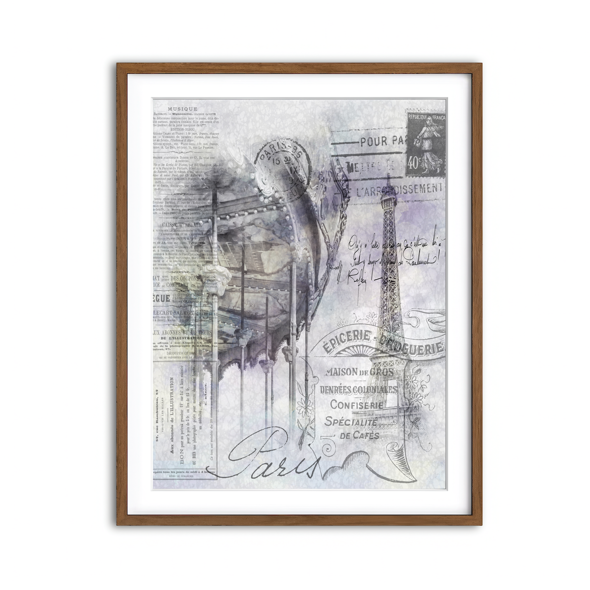 Framed Print 3x4 Walnut