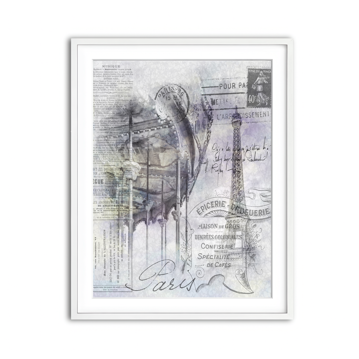 Framed Print 3x4 White