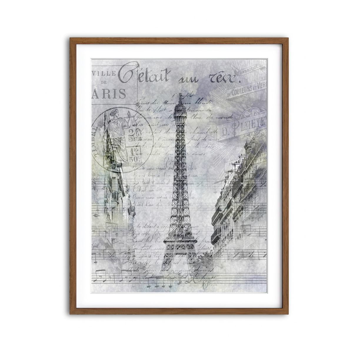 Framed Print 3x4 Walnut