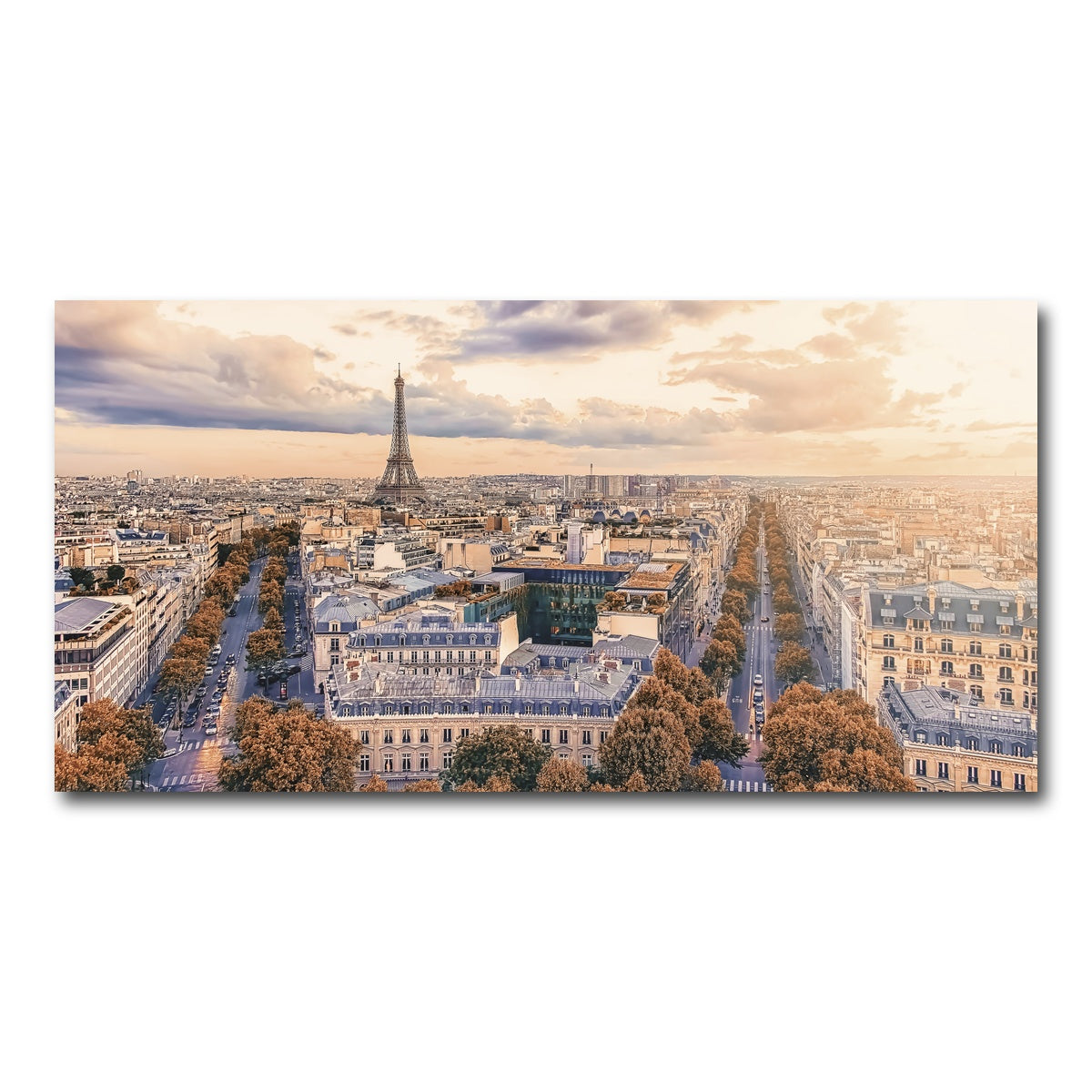 AUTO-MOCKUP WHITE | Paris Sunset | 1 Piece | Gallery Wrap Canvas | group=2x1
