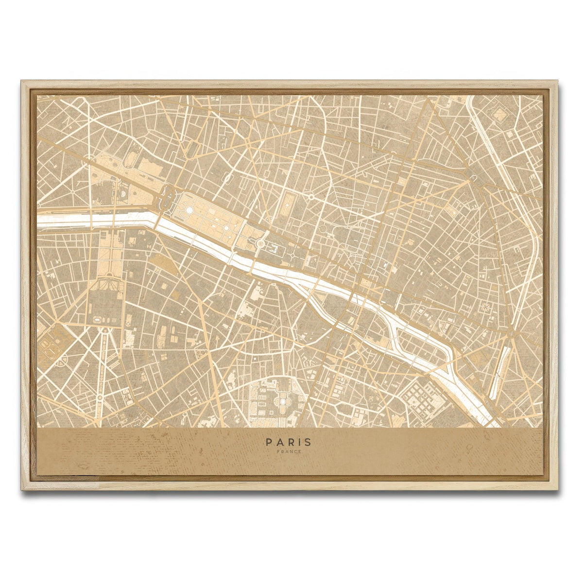 AUTO-MOCKUP WHITE | Paris | 1 Piece | Natural Framed Canvas | group=4x3