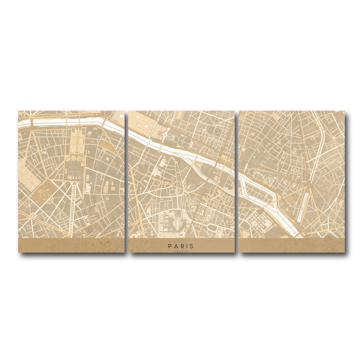 AUTO-MOCKUP WHITE | Paris | 3 Piece | Gallery Wrap Canvas | group=18x24