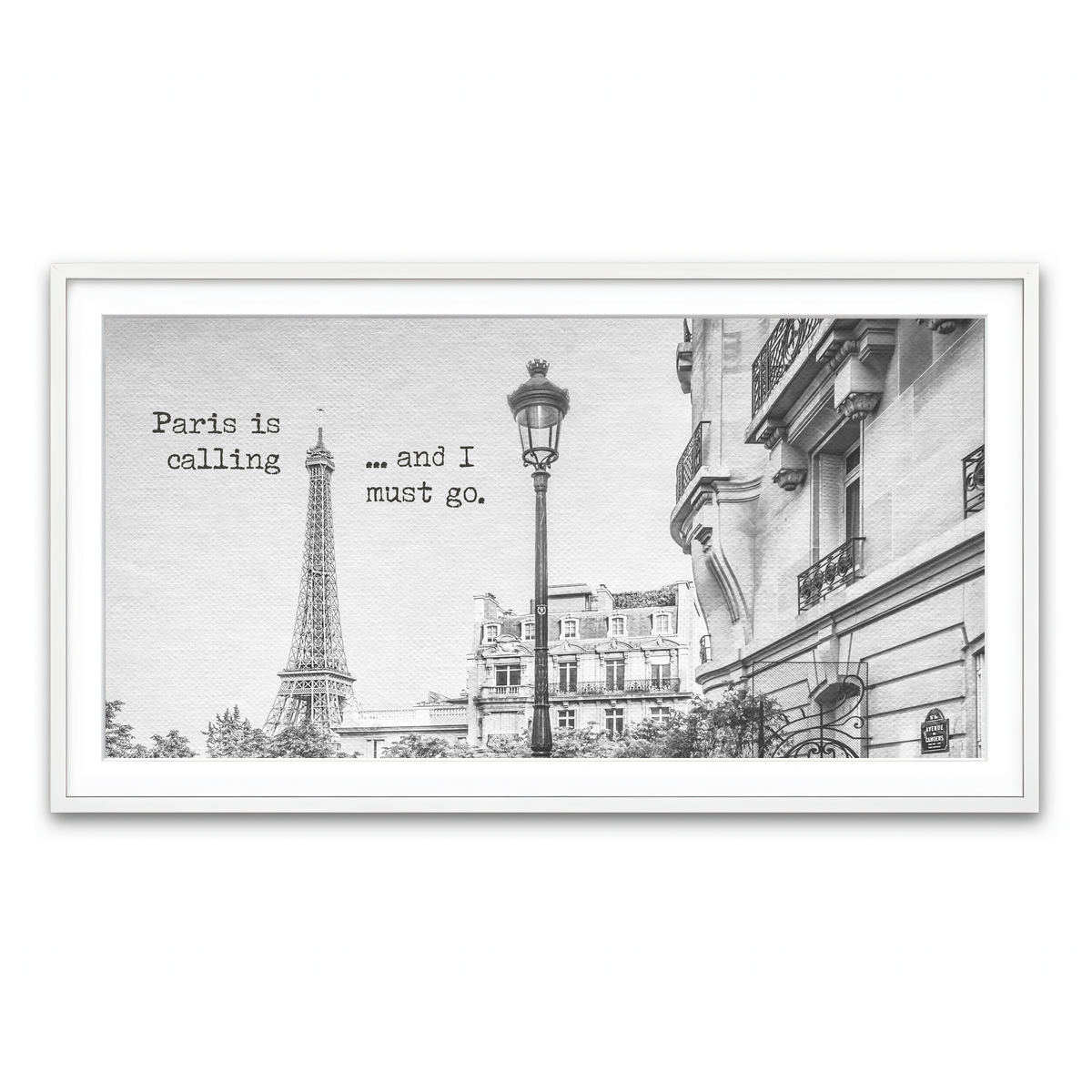 Framed Print 2x1 White