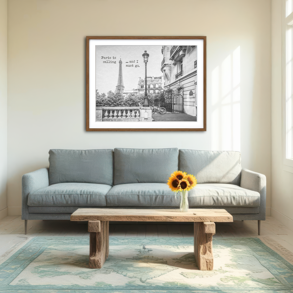 AUTO-MOCKUP ROOM | Paris is Calling Wall Art