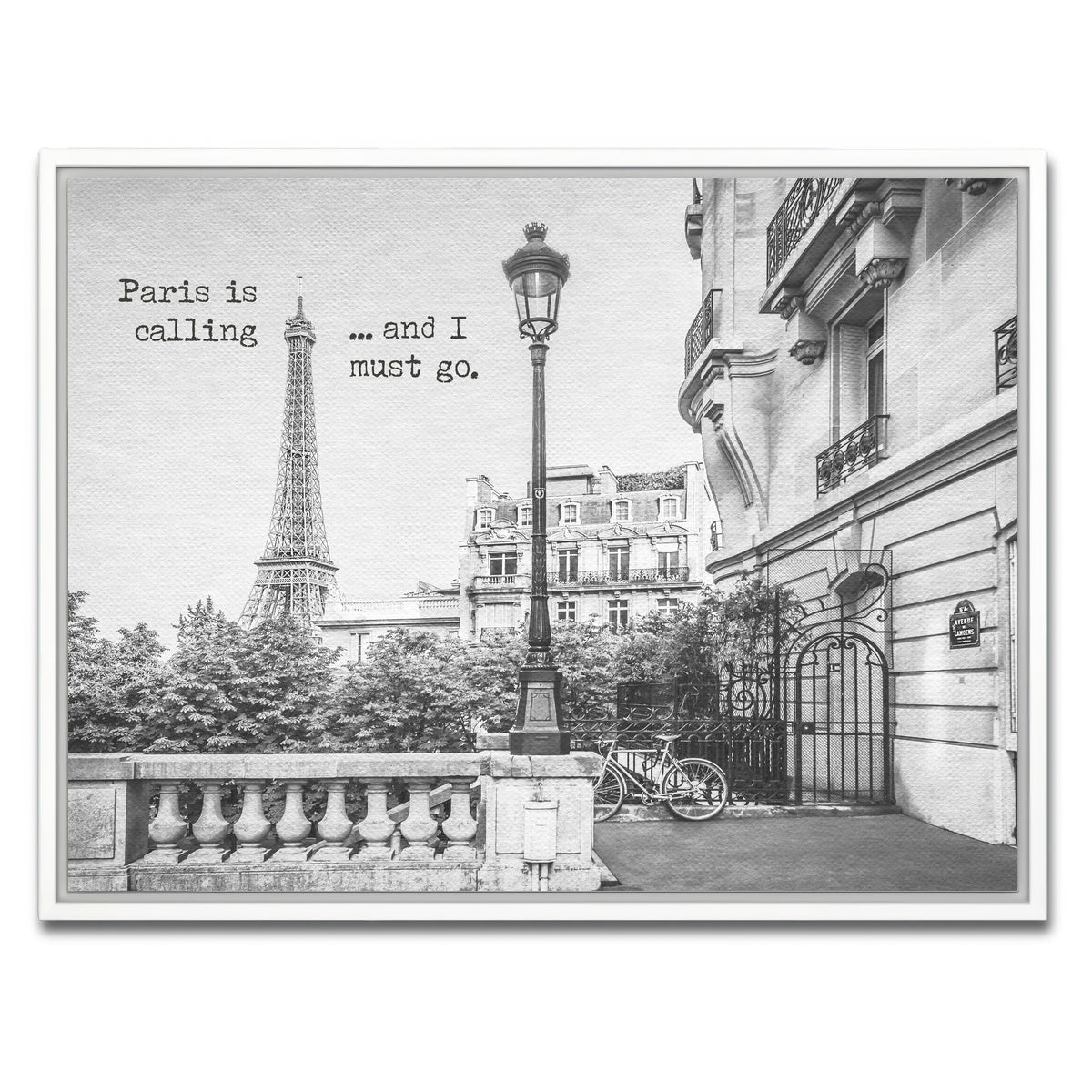 AUTO-MOCKUP WHITE | Paris is calling | 1 Piece | White Framed Canvas | group=4x3