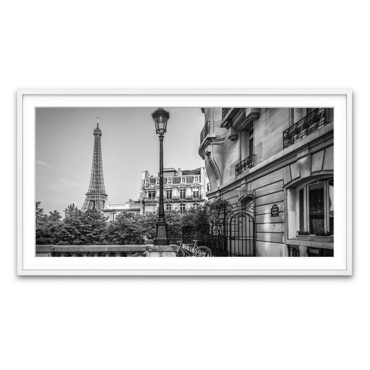 Framed Print 2x1 White