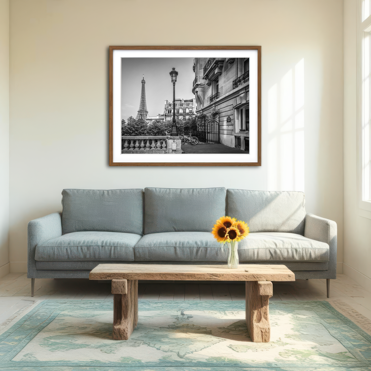 AUTO-MOCKUP ROOM | Parisian Charm Grayscale Wall Art