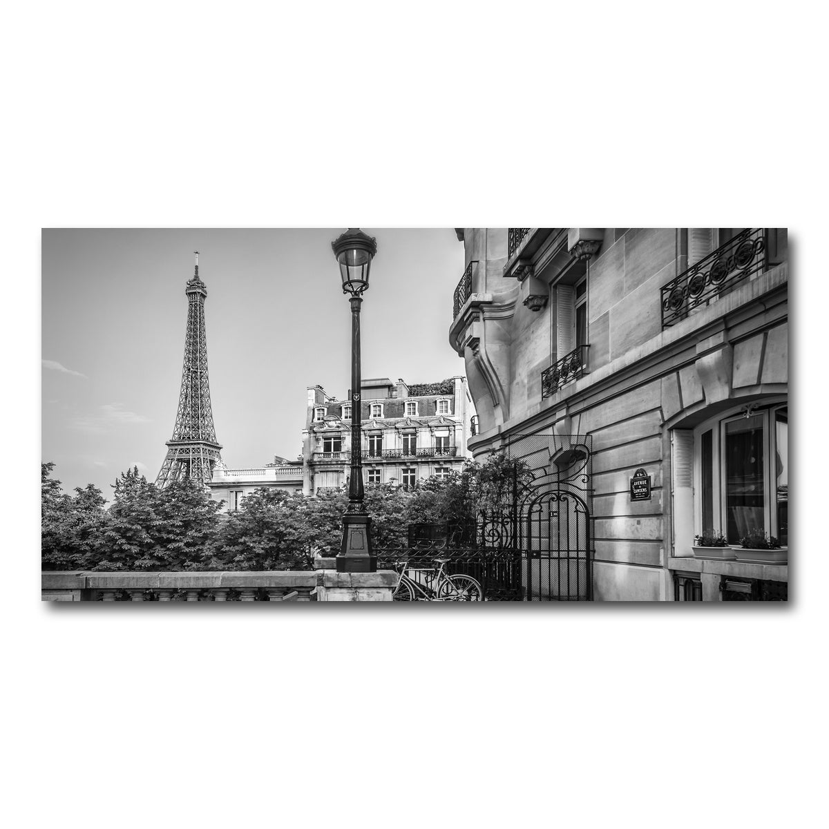 AUTO-MOCKUP WHITE | Parisian Charm Grayscale | 1 Piece | Gallery Wrap Canvas | group=2x1