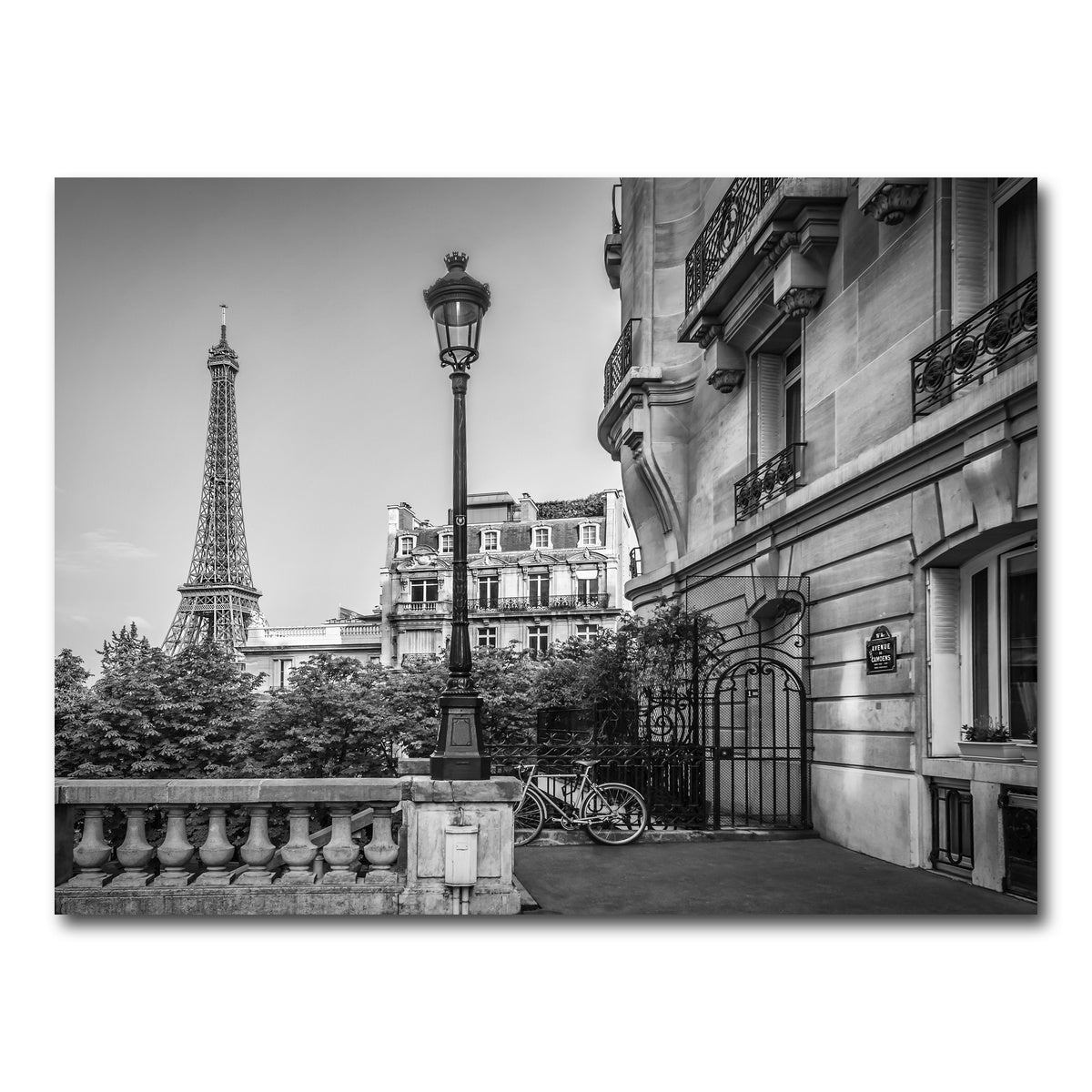 AUTO-MOCKUP WHITE | Parisian Charm Grayscale | 1 Piece | Gallery Wrap Canvas | group=4x3