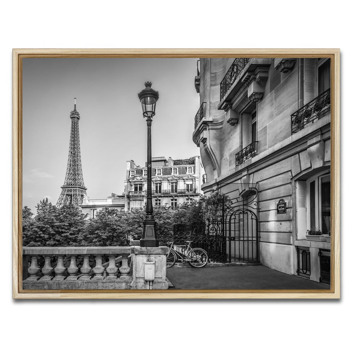 AUTO-MOCKUP WHITE | Parisian Charm Grayscale | 1 Piece | Natural Framed Canvas | group=4x3
