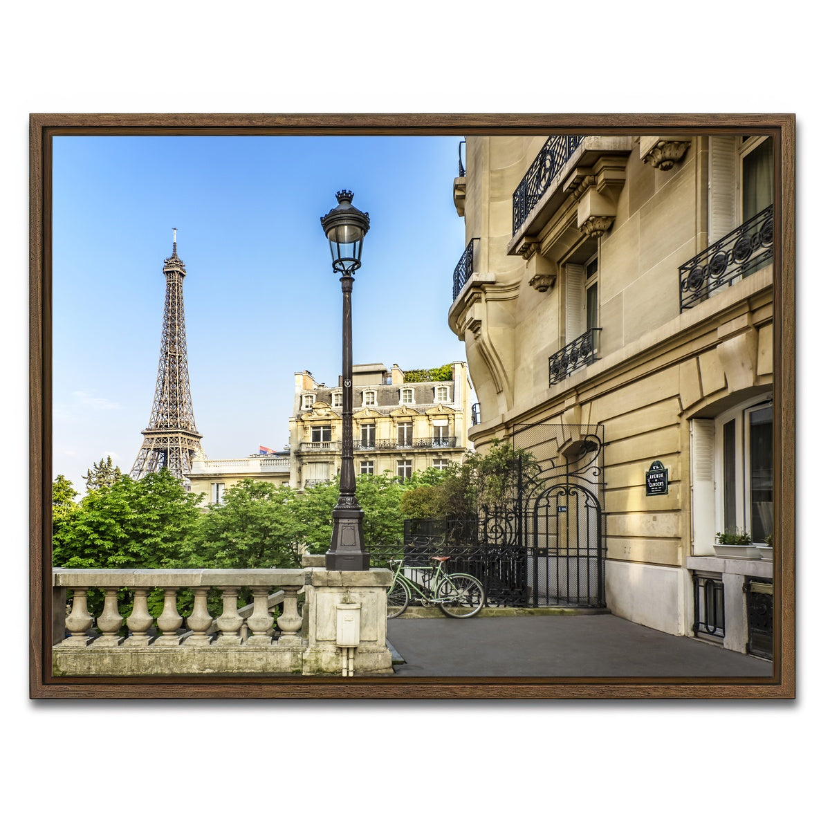 AUTO-MOCKUP WHITE | Parisian Charm | 1 Piece | Walnut Framed Canvas | group=4x3