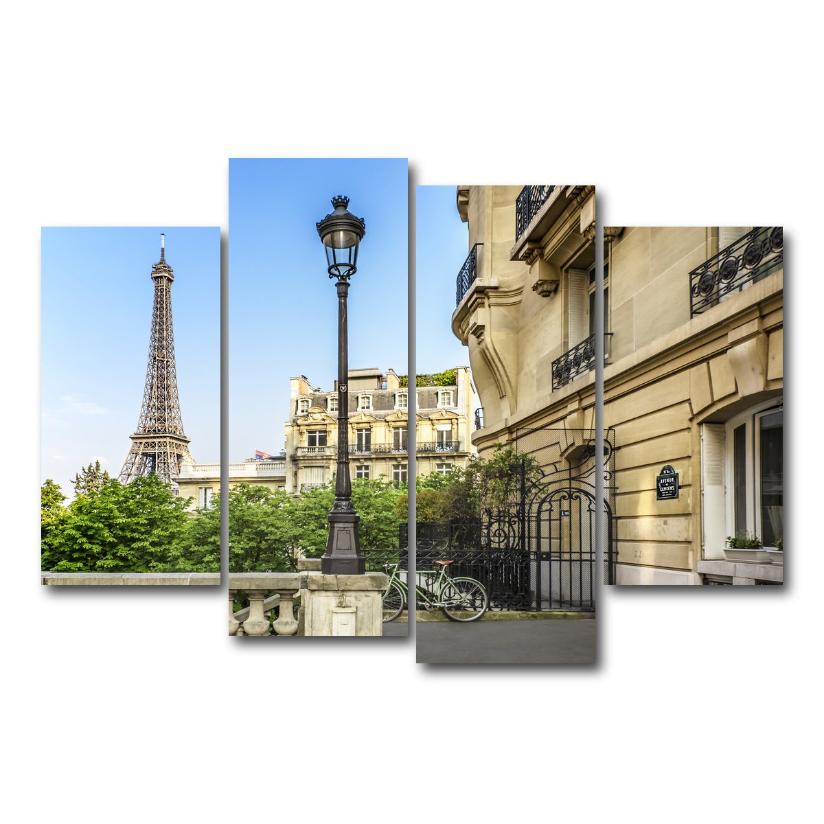 AUTO-MOCKUP WHITE | Parisian Charm | 4 Piece | Gallery Wrap Canvas | group=4_short