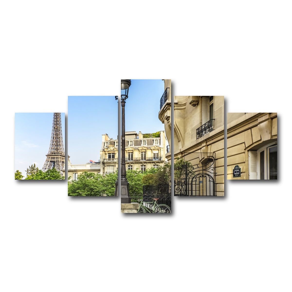 AUTO-MOCKUP WHITE | Parisian Charm | 5 Piece | Gallery Wrap Canvas | group=5_short