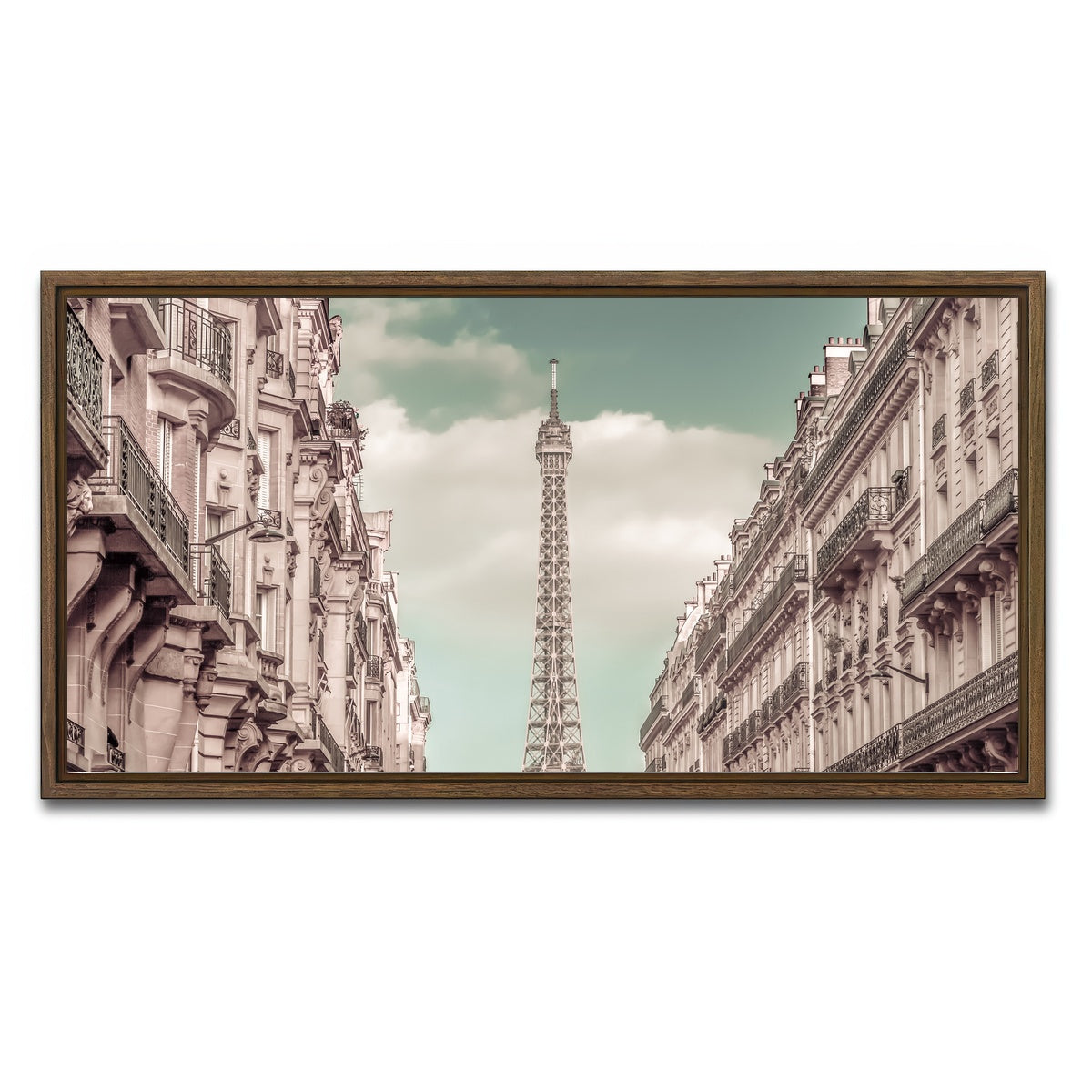 AUTO-MOCKUP WHITE | Parisian Flair | 1 Piece | Walnut Framed Canvas | group=2x1
