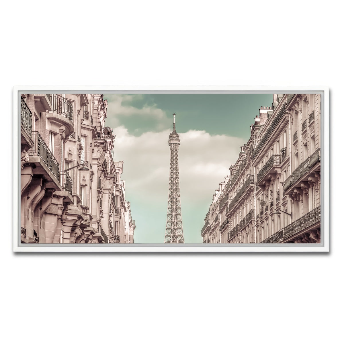 AUTO-MOCKUP WHITE | Parisian Flair | 1 Piece | White Framed Canvas | group=2x1