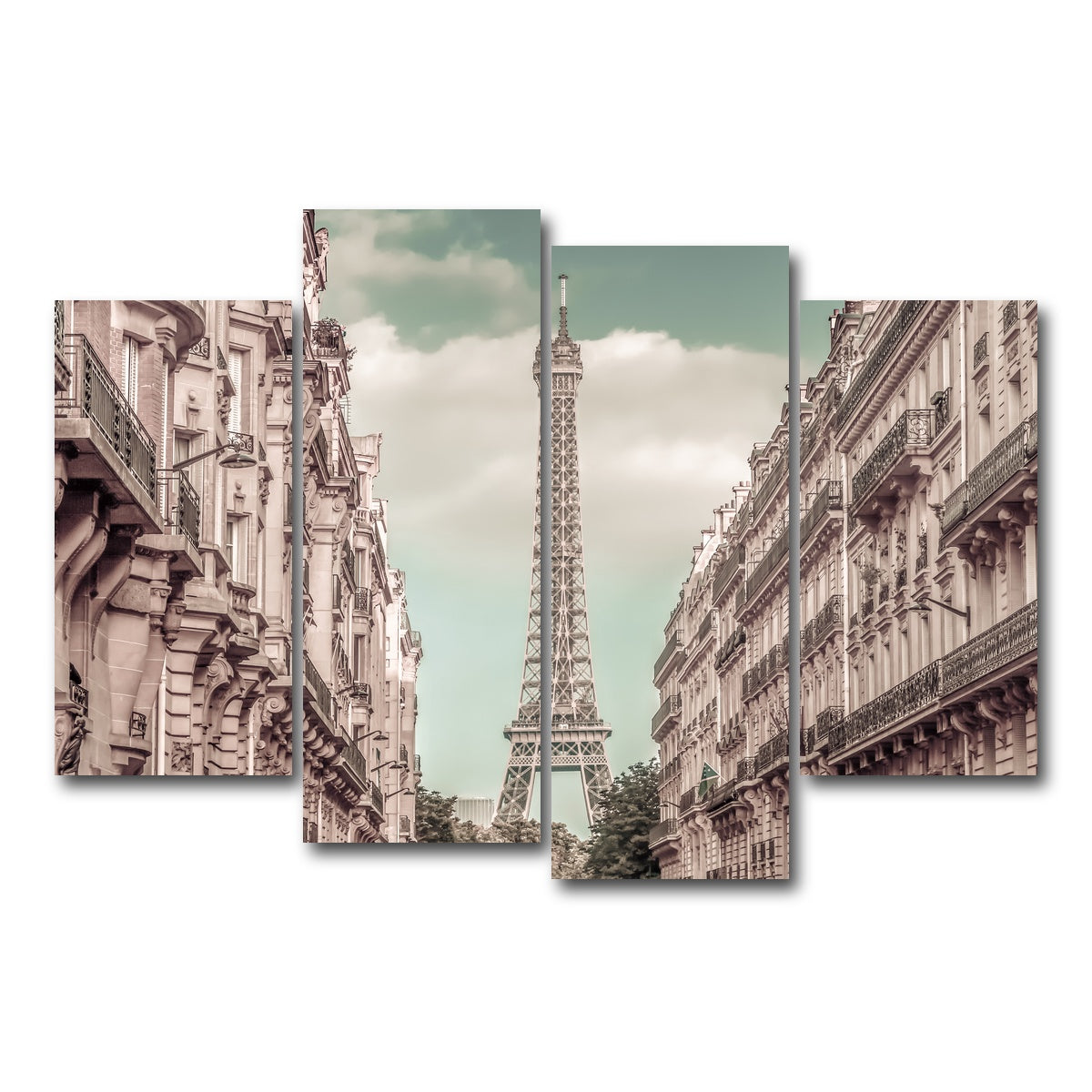 AUTO-MOCKUP WHITE | Parisian Flair | 4 Piece | Gallery Wrap Canvas | group=4_short